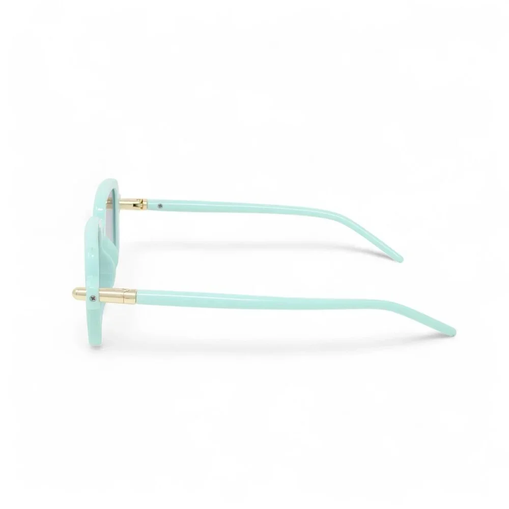 Retro Rectangle Sunglasses for Kids: Teal